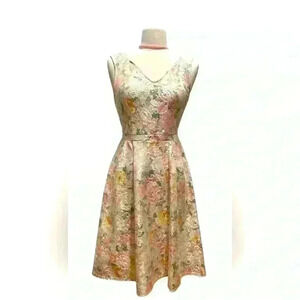 Warehouse floral lace dress